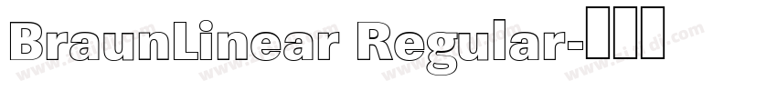 BraunLinear Regular字体转换